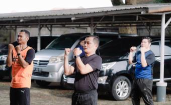 Melalui Senam Rutin, Bawaslu Lampung Bangun Soliditas Jajaran Internal