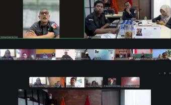 Kepala Sekretariat Bawaslu Kota Bandar Lampung Ikuti Rapat Rutin Jajaran Sekretariat Bawaslu Secara Daring