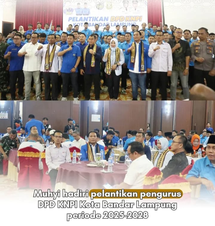 Bawaslu Kota Bandar Lampung Hadiri Pelantikan Pengurus DPD KNPI Kota Bandar Lampung Periode 2025–2028
