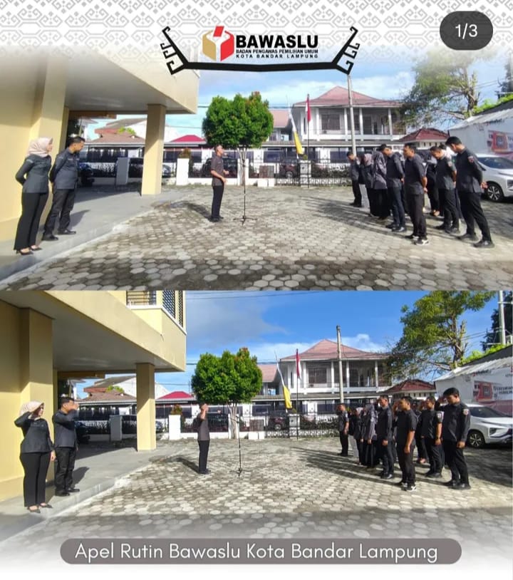 Bangun Semangat Integritas, Bawaslu Kota Bandar Lampung Gelar Apel Rutin Bersama Jajaran