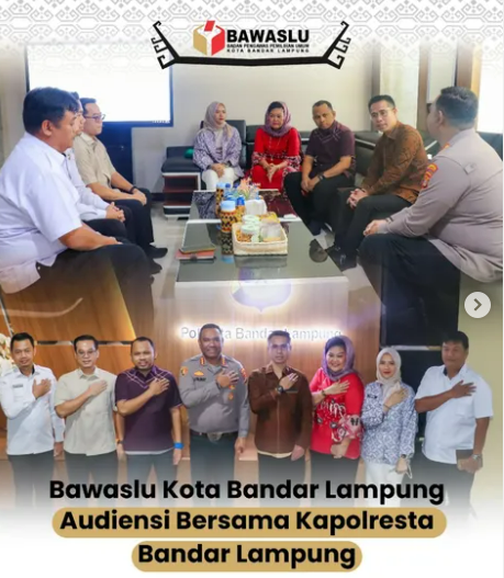 Bawaslu Kota Bandar Lampung Lakukan Audiensi ke Polresta Bandar Lampung: Wujud Dedikasi Tanpa Henti dalam Mengawal Demokrasi