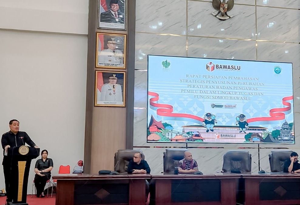 Bawaslu Lampung Ikuti Rapat Strategis Penyusunan Perubahan Peraturan Bawaslu