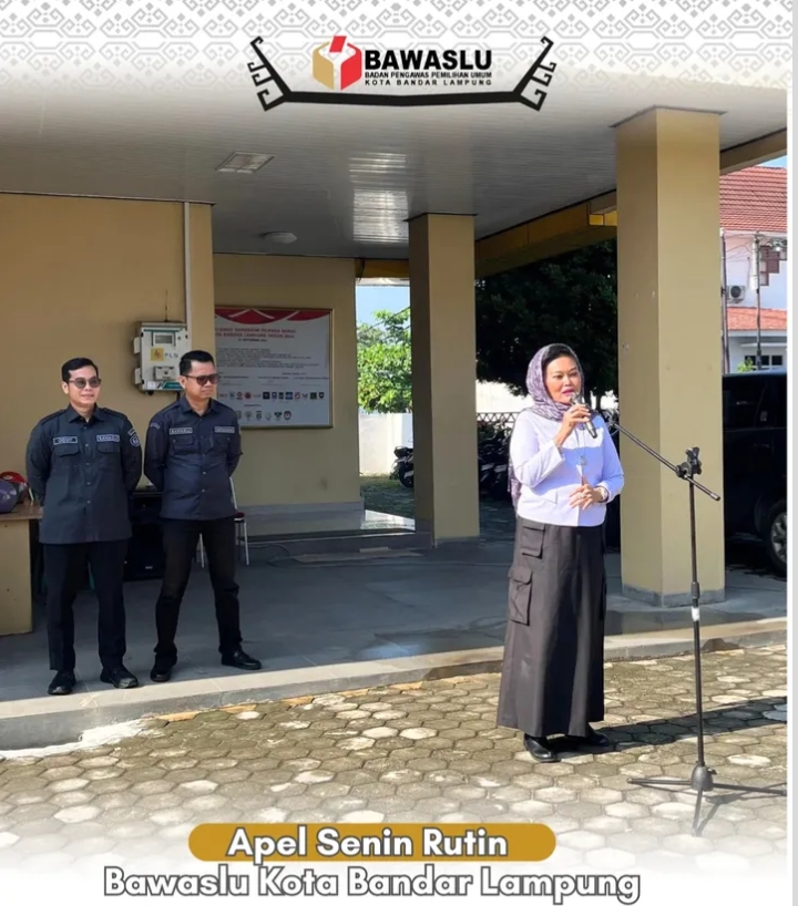 Apel Senin Rutin, Bawaslu Kota Bandar Lampung Bangun Disiplin dan Kekompakan Internal
