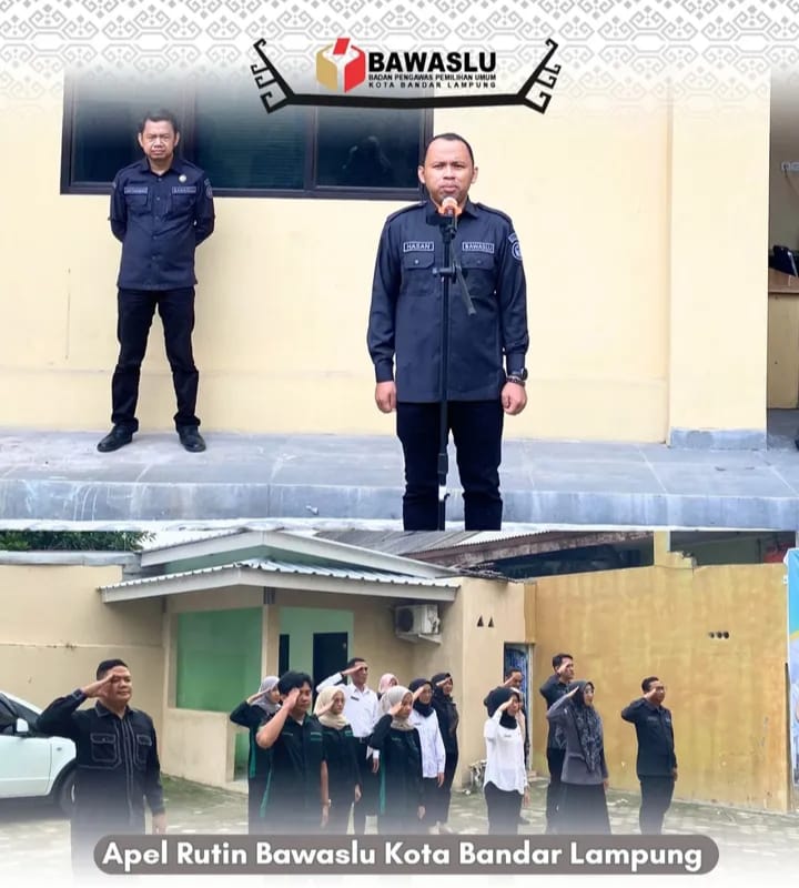 Kokohkan Integritas dan Disiplin, Bawaslu Kota Bandar Lampung Gelar Apel Rutin Awal Pekan