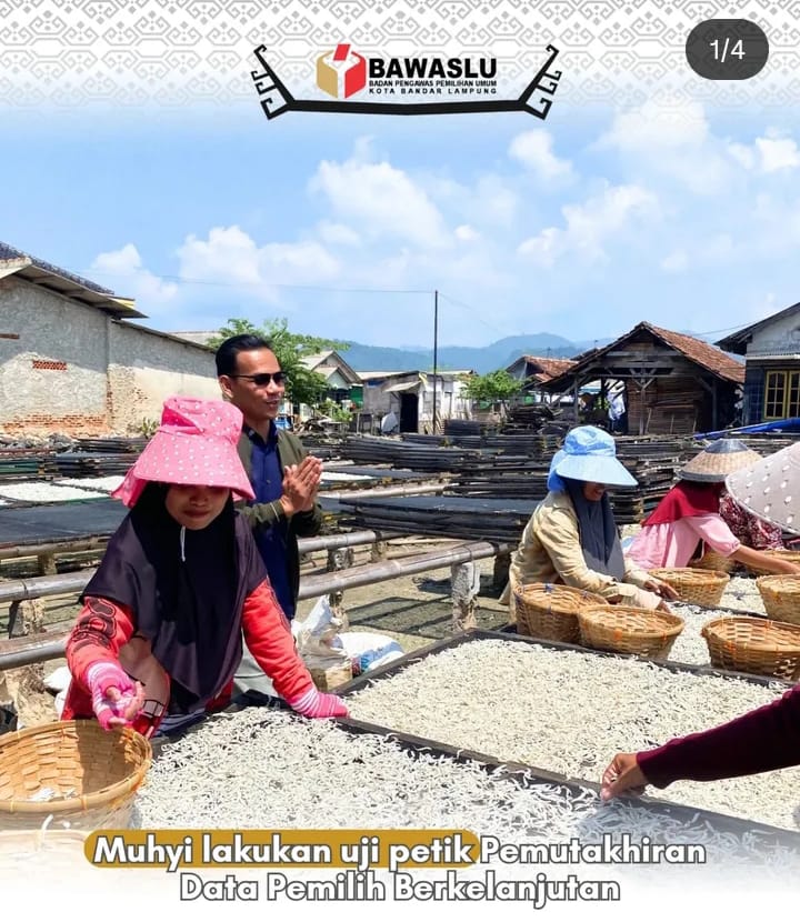 BAWASLU KOTA BANDAR LAMPUNG LAKUKAN UJI PETIK PEMUTAKHIRAN DATA PEMILIH BERKELANJUTAN DI PULAU PASARAN