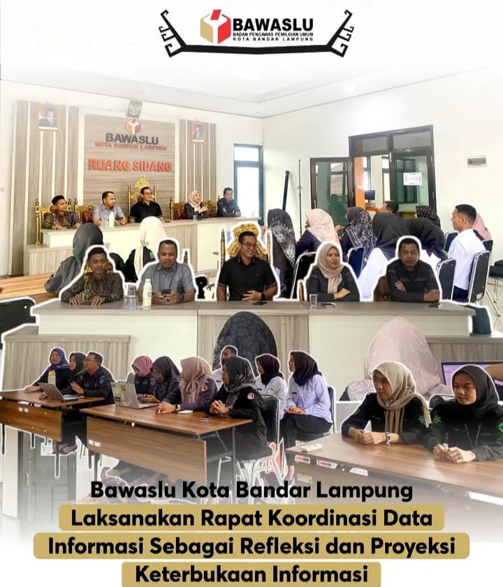 Bawaslu Kota Bandar Lampung Gelar Rapat Koordinasi Data Informasi: Refleksi dan Proyeksi Keterbukaan Publik