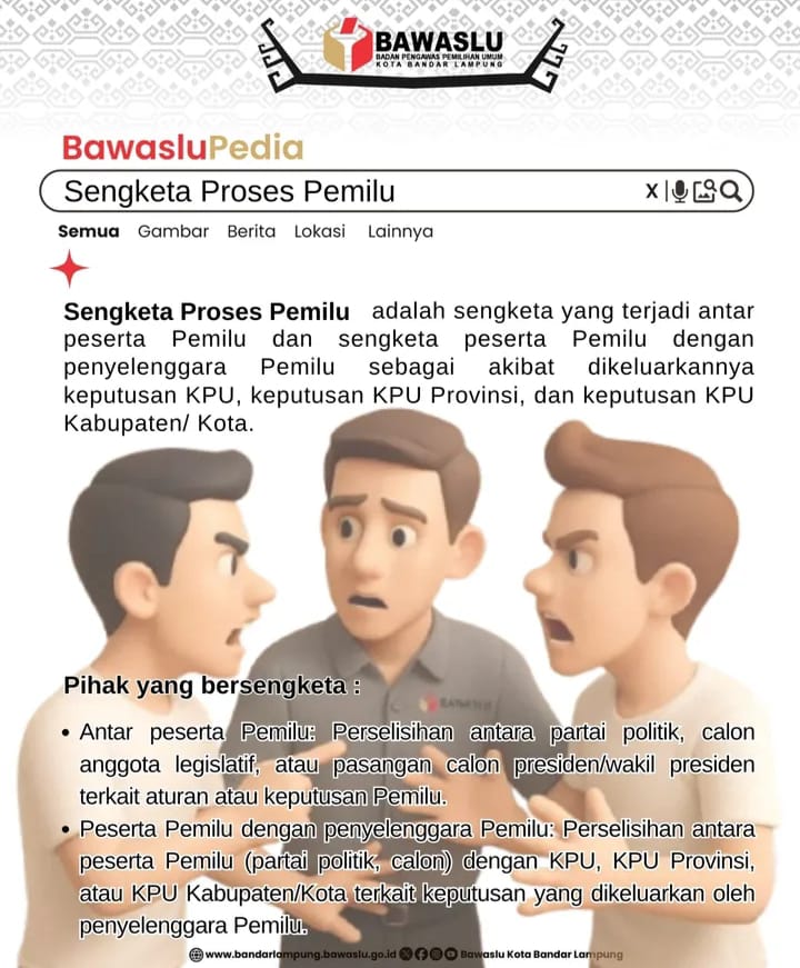 Bawaslu Kota Bandar Lampung Edukasi Publik Terkait Sengketa Proses Pemilu Melalui Bawaslu Pedia
