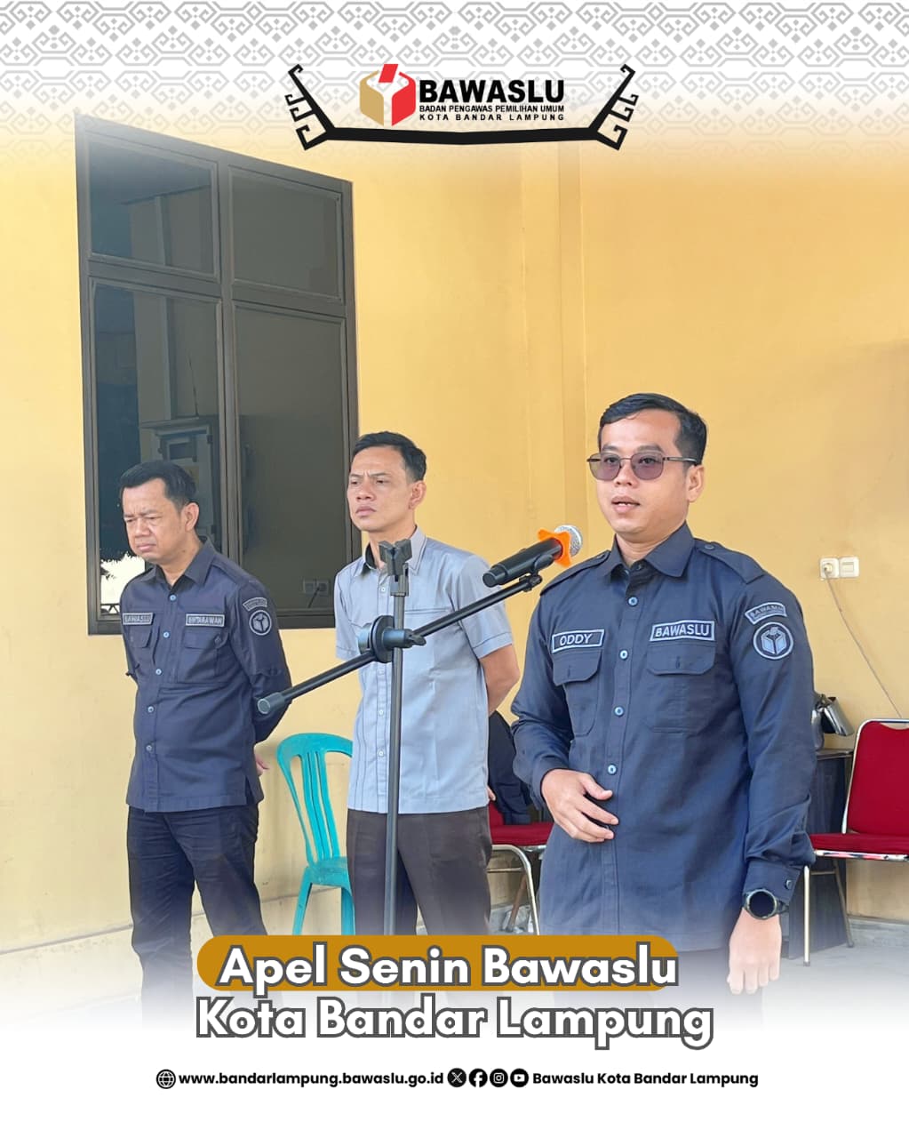 Bawaslu Kota Bandar Lampung melaksanakan Apel Senin rutin