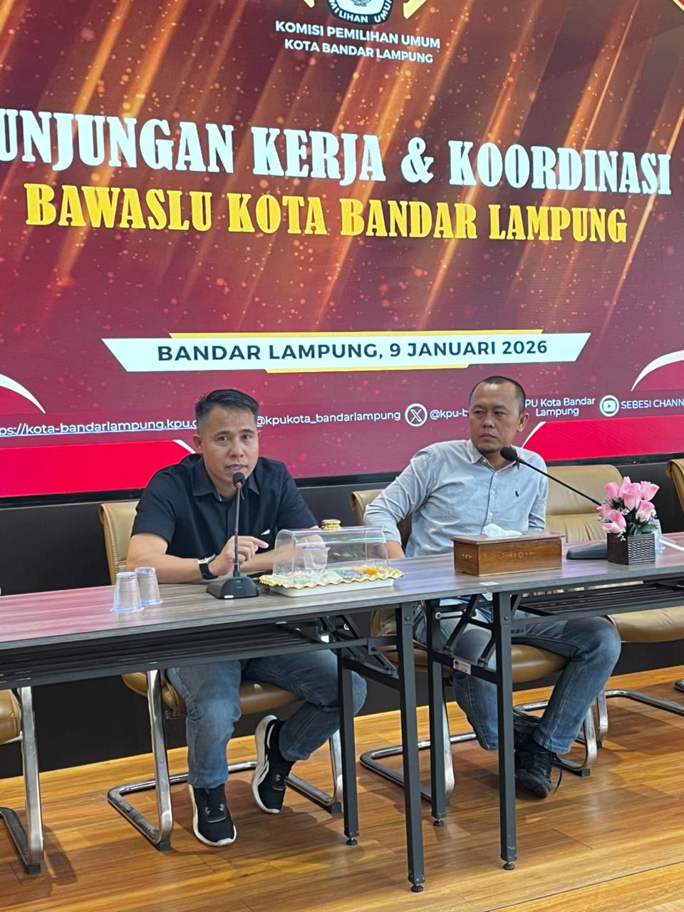 Bawaslu dan KPU Kota Bandar Lampung Perkuat Sinergi Pengawasan dan Pemutakhiran Data Kepemiluan