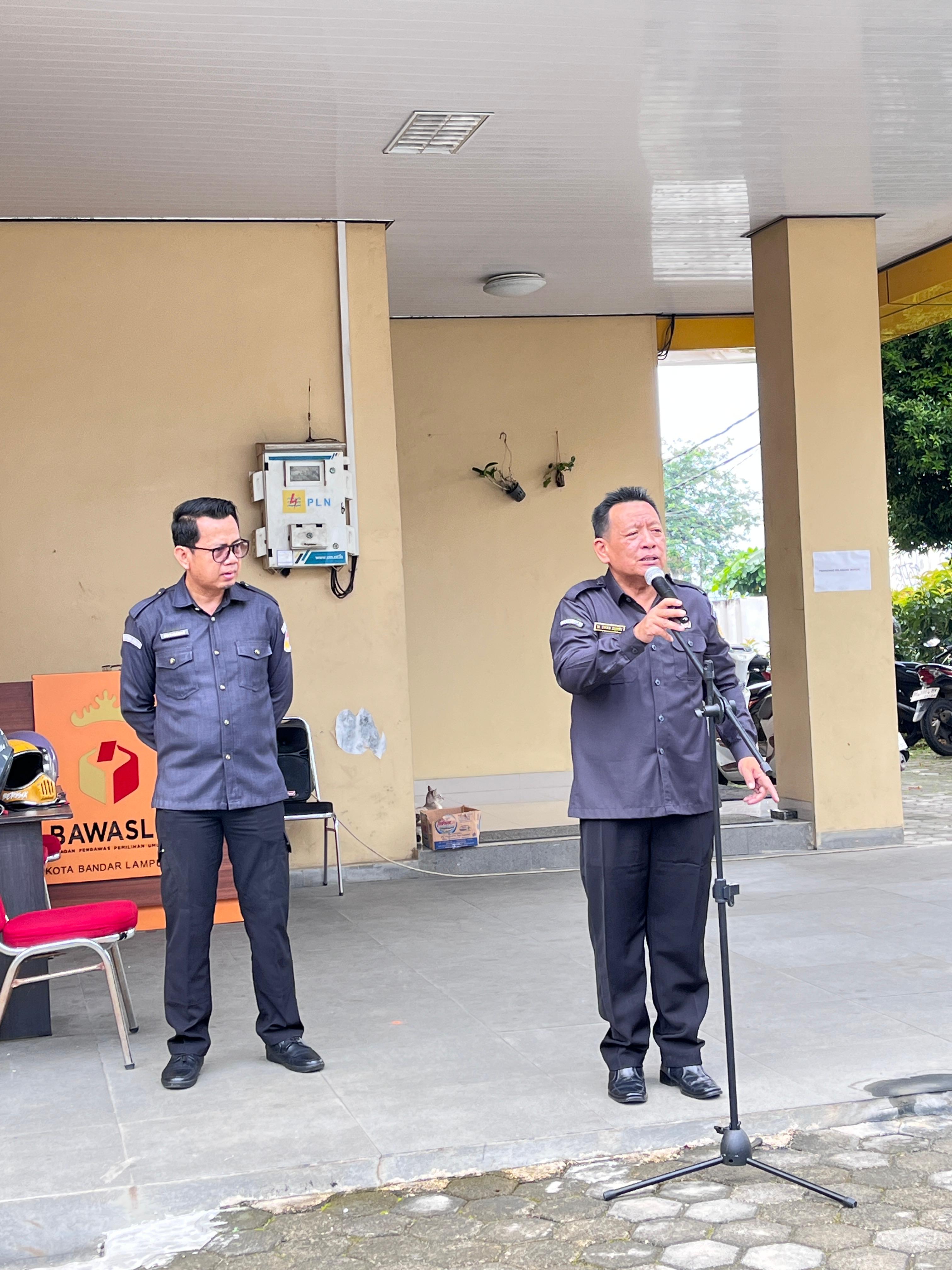Bawaslu Kota Bandar Lampung, Laksanakan Apel Rutin Mingguan, 2 Maret 2026