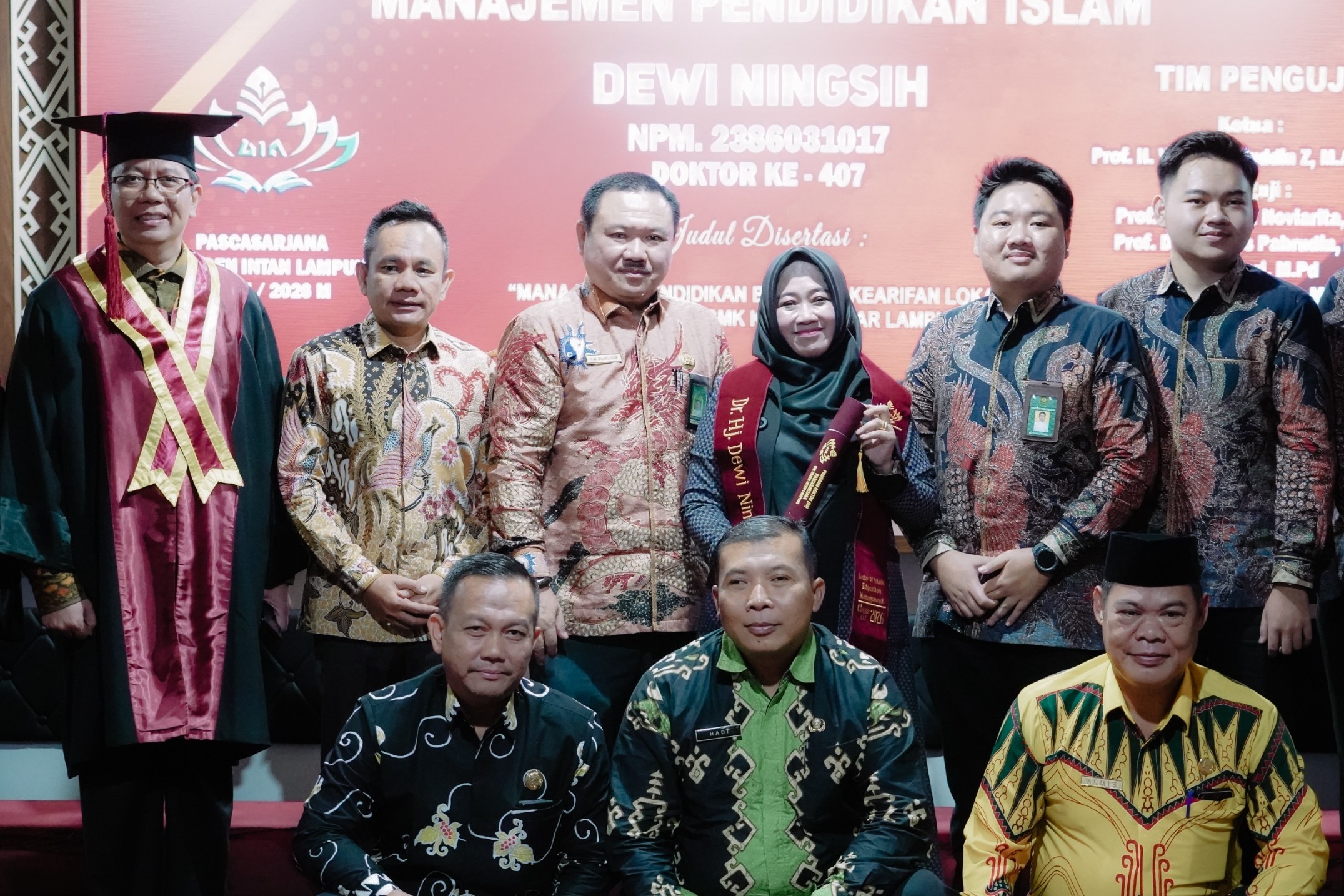 Hadiri Promosi Doktor, Bawaslu Lampung Dukung Penguatan SDM Pendidikan
