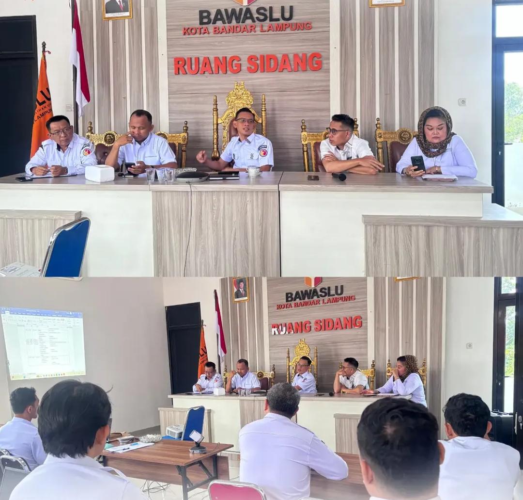Bawaslu Kota Bandar Lampung Perkuat Kinerja Kelembagaan Melalui Rapat Pleno Rutin Bulanan