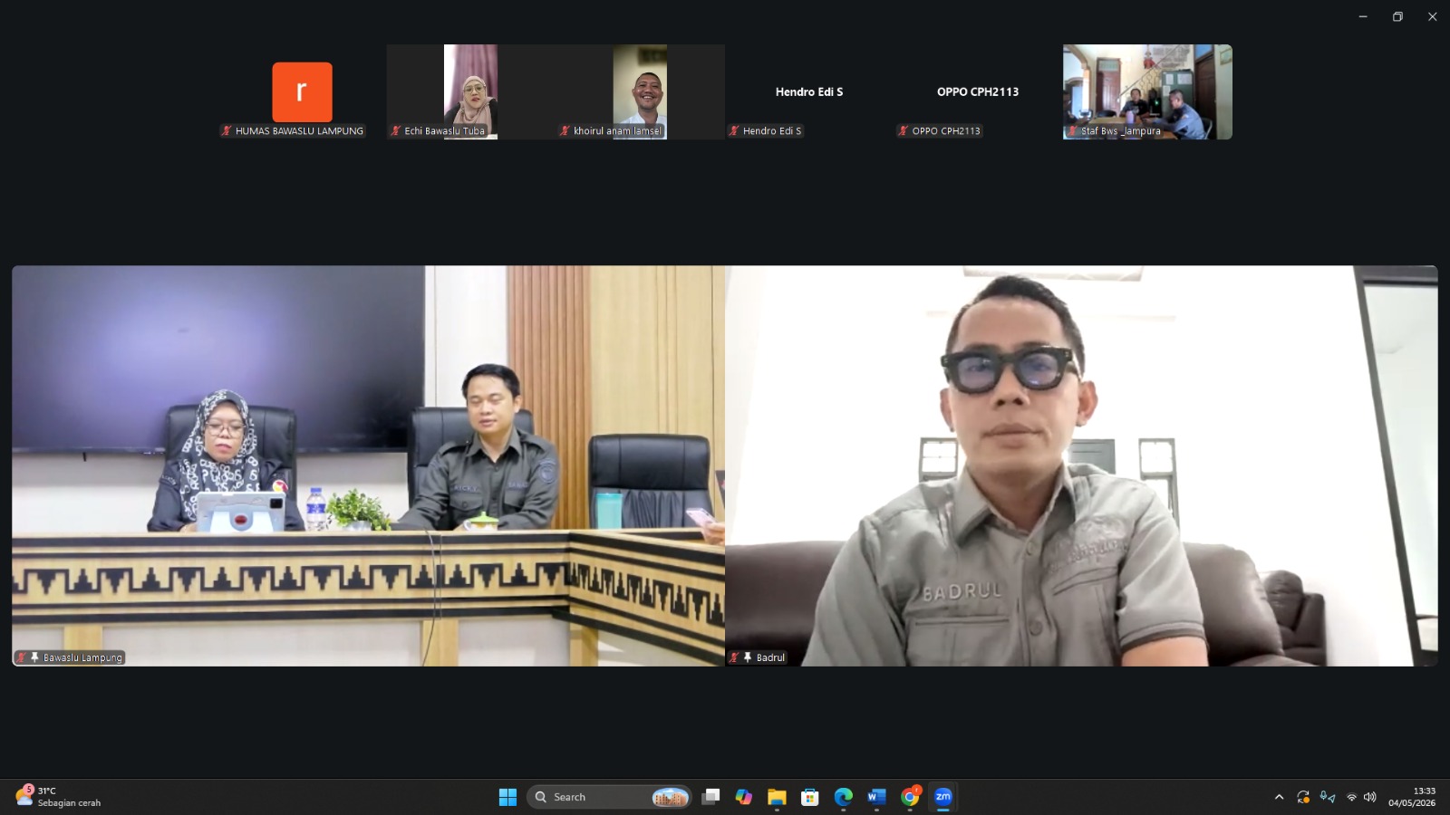 Bawaslu Lampung Dorong Kreativitas Bawaslu Kabupaten/Kota Dalam Program P2P