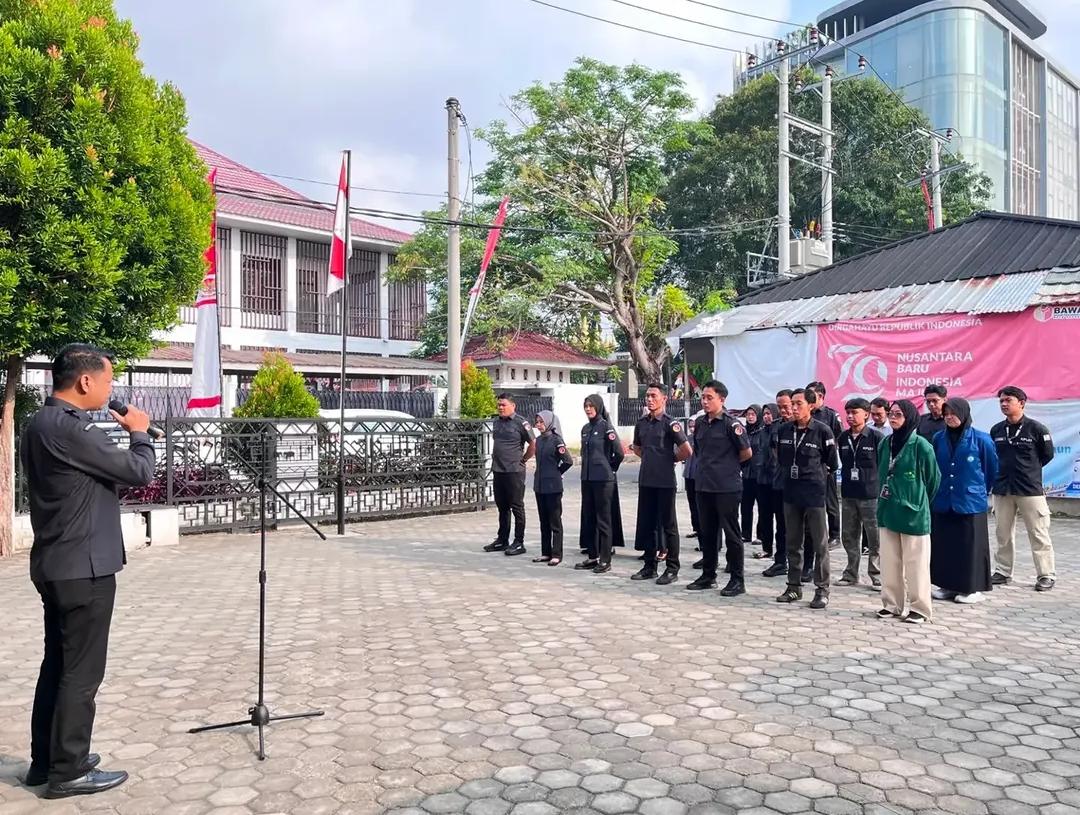 Bawaslu Kota Bandar Lampung Awali Pekan dengan Apel Pagi, Tekankan Disiplin dan Koordinasi