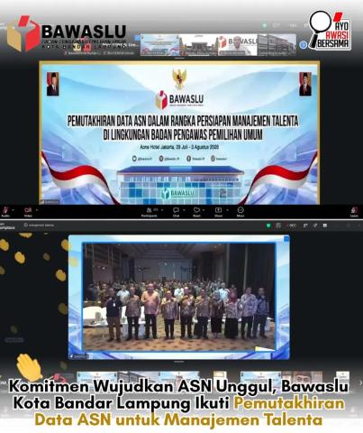 Bawaslu Kota Bandar Lampung Ikuti Pemutakhiran Data ASN dalam Persiapan Manajemen Talenta