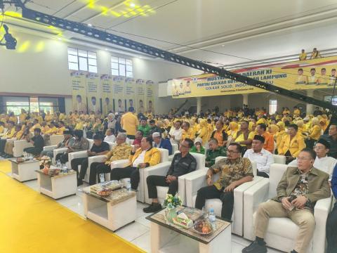 Bawaslu Kota Bandar Lampung Hadiri Pembukaan Musyawarah Daerah XI Partai Golkar