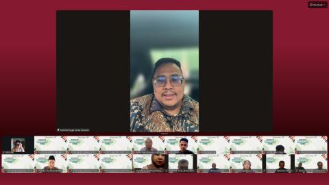Workshop Tugas Pokok dan Fungsi Jabatan Analis Kebijakan bagi ASN di Lingkungan Bawaslu secara daring, Kamis (22/10/2026).