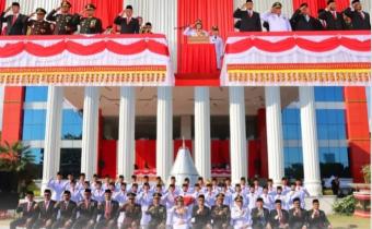 Bawaslu Kota Bandar Lampung Hadiri Upacara Peringatan HUT ke-80 Kemerdekaan Republik Indonesia