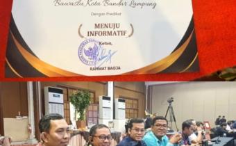 Bawaslu Kota Bandar Lampung Raih Penghargaan Keterbukaan Informasi Publik Tahun 2025