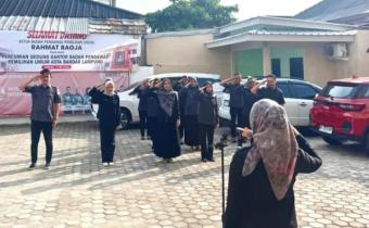 Bawaslu Kota Bandar Lampung Gelar Apel Senin Rutin, Tekankan Penguatan Koordinasi Antar Divisi