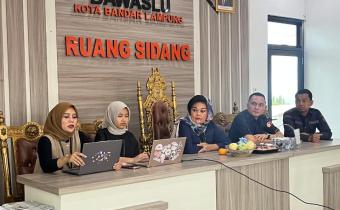 Bawaslu Kota Bandar Lampung melaksanakan Exit Meeting bersama Tim Inspektur Wilayah I (Irwil I) Bawaslu RI