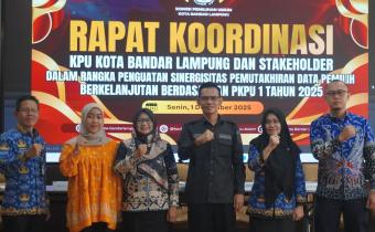 KPU Kota Bandar Lampung Undang Bawaslu sebagai Narasumber dalam Rapat Koordinasi Pemutakhiran Data Pemilih Berkelanjutan