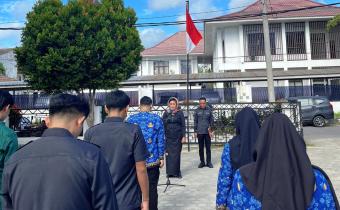 Bawaslu Kota Bandar Lampung Gelar Upacara HUT Korpri ke-54 dengan Khidmat