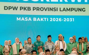 Bawaslu Lampung Hadiri Pengukuhan DPW PKB Periode 2026-2031