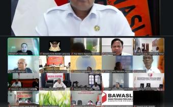 Bawaslu Kota Bandar Lampung Ikuti Rakor Nasional Program Jumat Sehati dan Jumpa Berlian