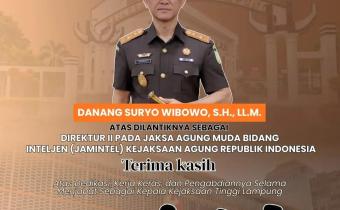 Bawaslu Kota Bandar Lampung Sampaikan Selamat dan Sukses atas Pelantikan Danang Suryo Wibowo sebagai JAM Intelijen Kejaksaan Agung